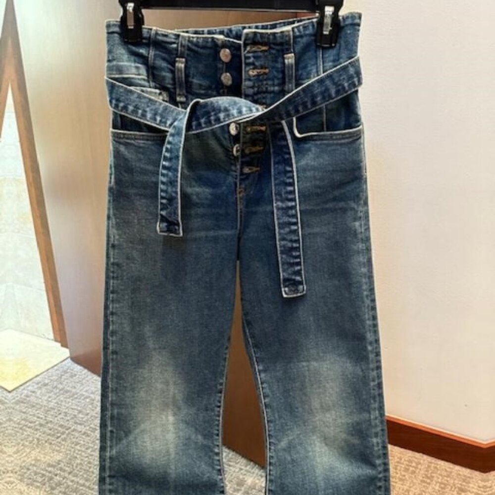 Veronica Beard High rise Belted Corset Jean size 26